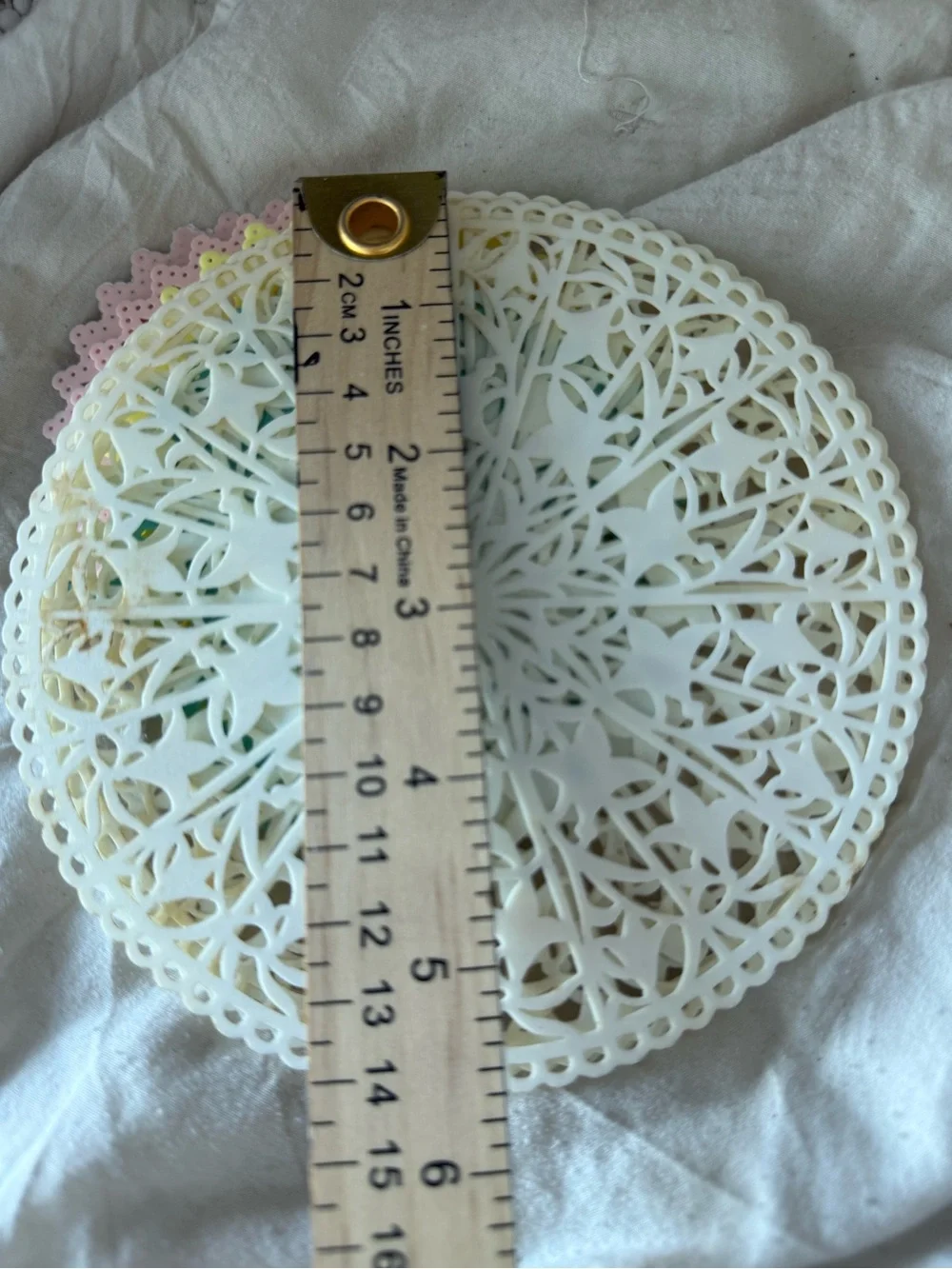 Vintage Pastel Plastic Lace Doilies Placemats Coasters Mixed Set